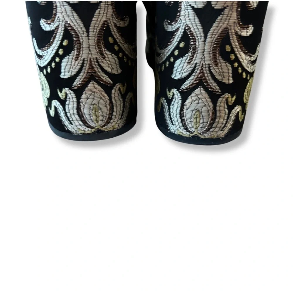 ✨ Sam Edelman Taye Metallic Jacquard Ankle Boots – Floral Brocade | Size 8.5 ✨
